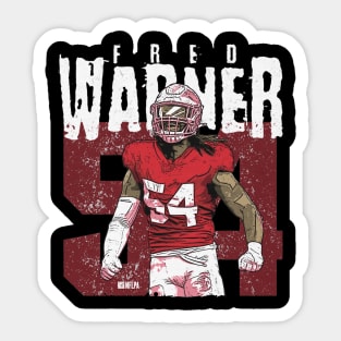 Fred Warner San Francisco Grunge Sticker